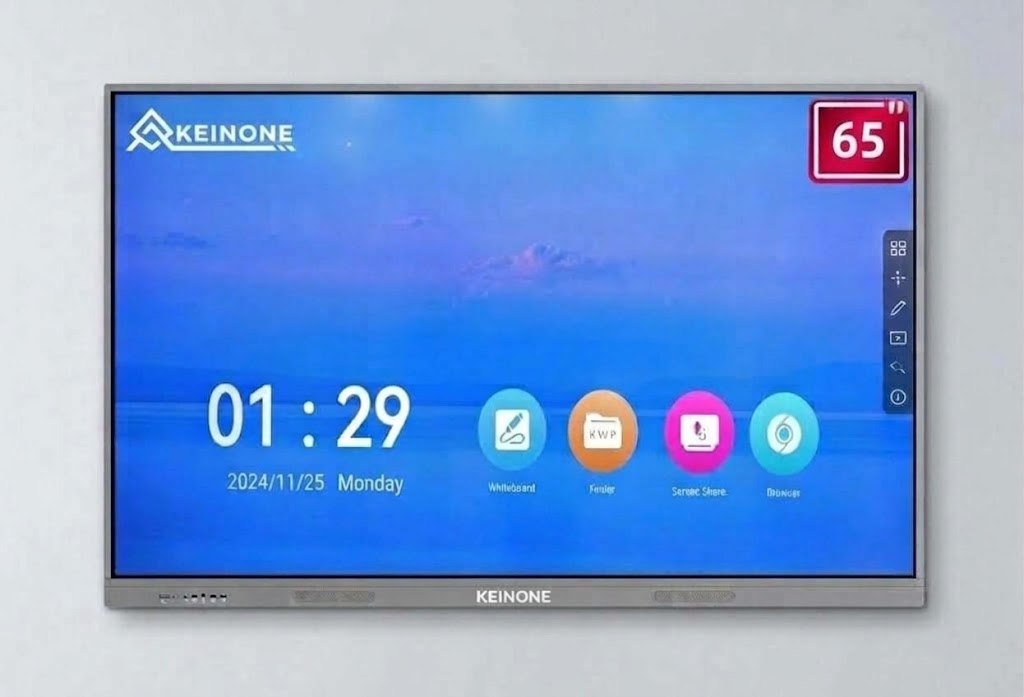 KEINONE 65-inch Interactive Smart Board – Android 14, 8GB RAM, 128GB Storage